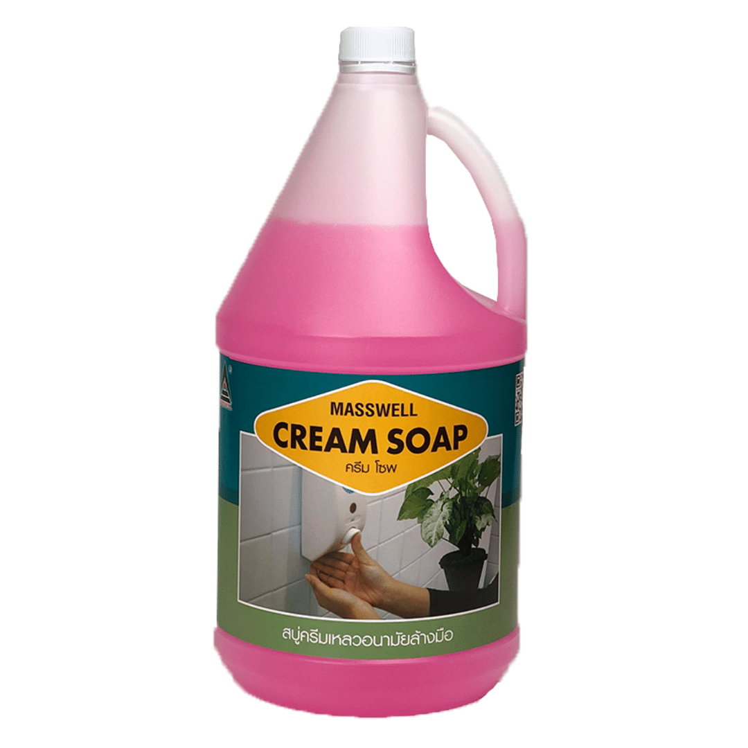 สบู่เหลวล้างมือ MASSWELL CREAM SOAP(MW-TP06-P) สีชมพูใส 3.5 ลิตร_0
